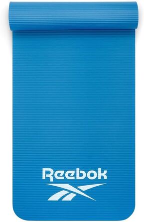 Reebok килимок для фітнесу 10 мм, нековзкий, натуральний каучук, синій – гімнастичний килимок для тренувань, фрілектики, домашнього використання