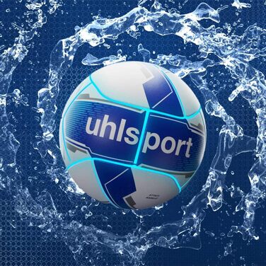 Футбольний м'яч Uhlsport Attack ADDGLUE, тренувальний, біло-синій, розмір 4, FIFA Basic