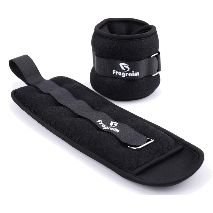 Ваги для ніг та рук Fragraim (2 шт.): 0.5 кг, 1 кг, 1.5 кг, 2 кг, 2.5 кг, 3 кг, 5 кг - для фітнесу, бігу, гімнастики, залізні