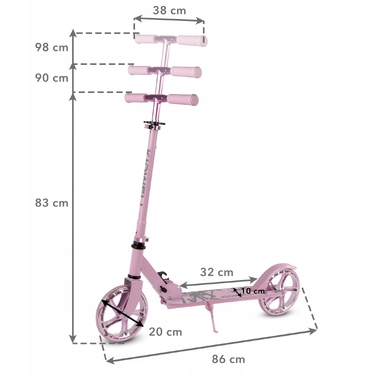 Дитячий самокат Kidwell BLAST, рожевий, 2 колеса