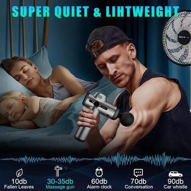 Масажер для м'язів NXPZ: професійний масаж глибоких м'язів, 99 швидкостей, 8 насадок, LCD дисплей, тихий електричний масажер для зняття болю та жорсткості м'язів