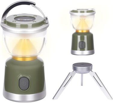 Ліхтар для кемпінгу BougeRV, акумуляторний, знімний штатив, 2700K, 400LM, IPX5, для кемпінгу, подорожей, надзвичайних ситуацій