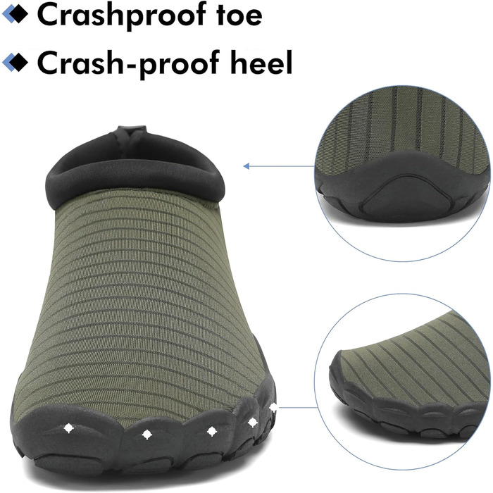 Чоловічі та жіночі аквашузи Mishansha для плавання та відпочинку на воді, чорні (44 EU)