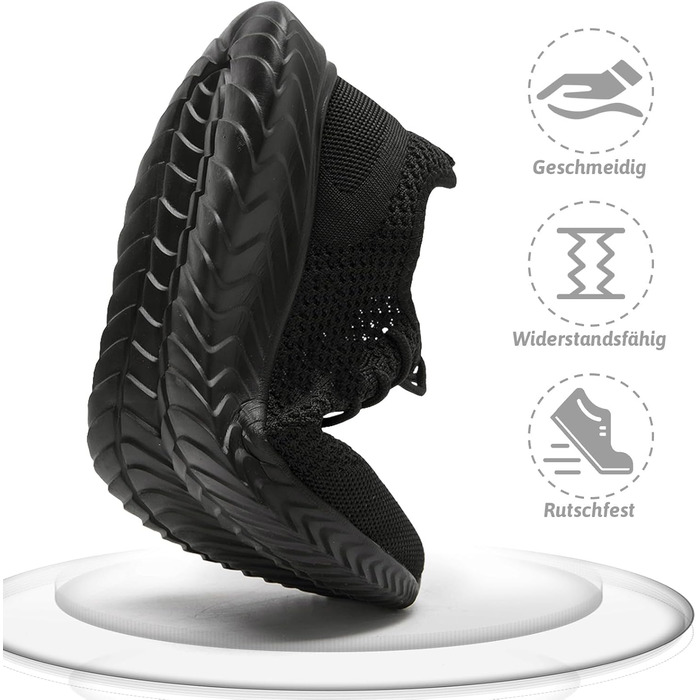 Чоловічі кросівки для бігу QIJGS: стильні та зручні для занять спортом та повсякденного носіння. Розмір 44 EU, колір чорний