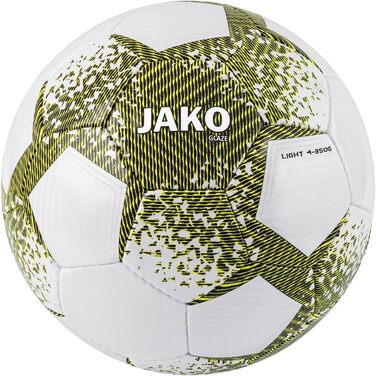 М'яч для гандболу Jako Lightball Glaze 350г, біло-червоний, розмір 5, біло-чорний/м'яко-жовтий
