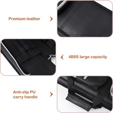 Чохол для бильярду на 4 кия: м'який, чорний, для 8 шафтів