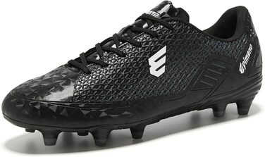 Чоловічі футбольні бутси для гри на траві, легкі, чорно-сі кольори, розмір 39/40 EU, покращений зчеплення та комфорт
