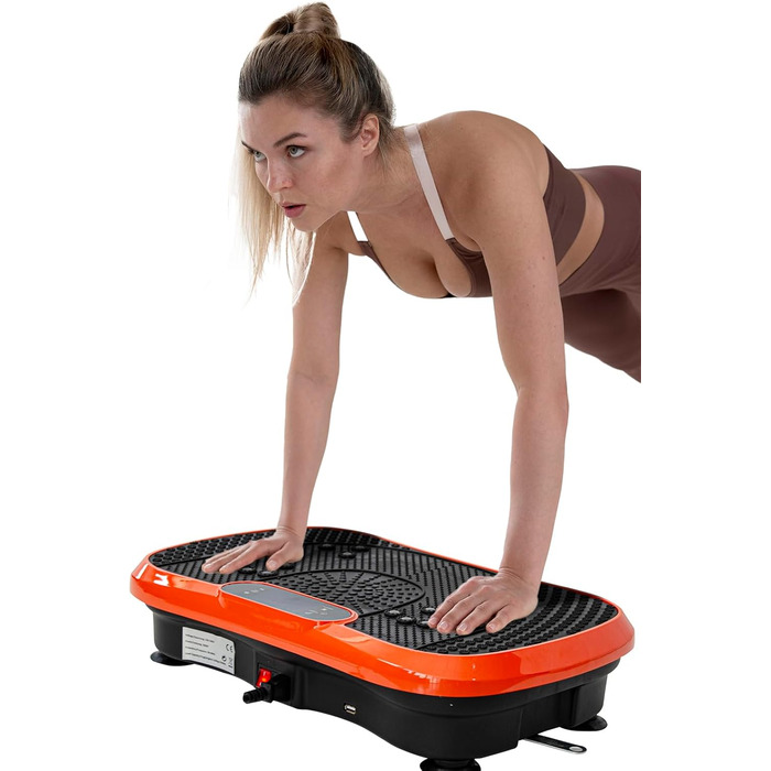 Віброплатформа для фітнесу з магнітотерапією, 99 рівнів, 5 програм, гумові амортизатори та резинки