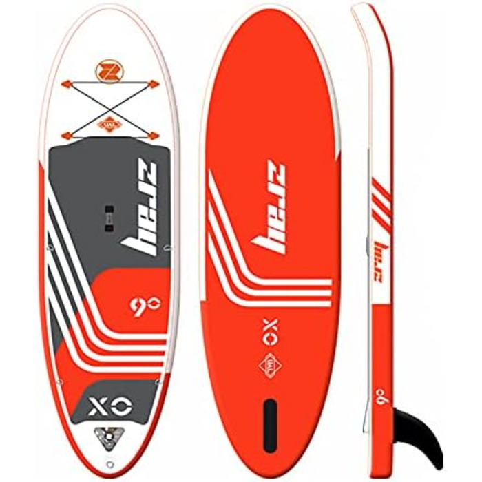 Надувний SUP дошка ZRAY SUP X0 Stand Up Paddle Board Комплект оранжевого кольору, 275x76x13 см, для 1 особи. В комплекті: весло, сумка, насос. Ідеально для дітей та початківців.