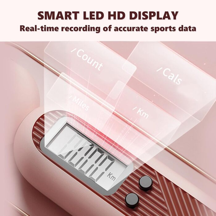 Стрибкове канат Flintronic з лічильником, регульований, з підшипниками та неслизькими ручками, інтелектуальний, з вагою, для тренувань, фітнесу, боксу, рожевий #5