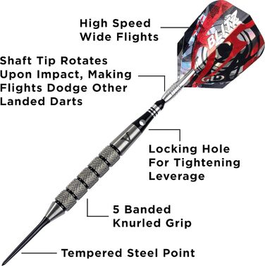Дротики Viper Blitz 28 г з 95% вольфраму з кейсом для зберігання і подорожей
