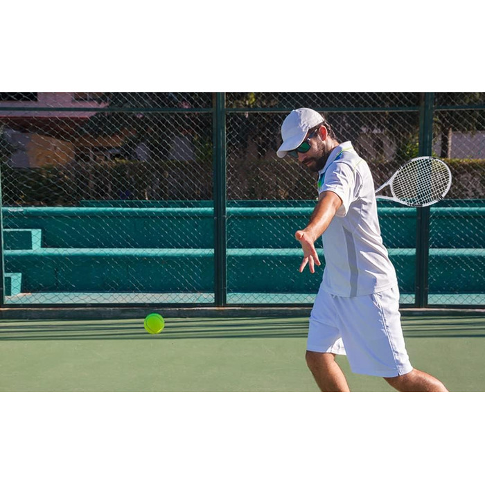 Набір тенісних ракеток для 2 гравців: легкі ракетки для дорослих, початківців та студентів, комплект з сумкою, обмотувальними ручками та тенісними м'ячами (біло/чорний)