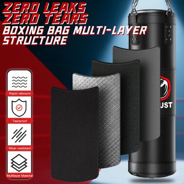 Боксерський мішок Prorobust 120 см з рукавичками 12oz, 5 м мотузки для MMA, карате, кікбоксингу, боксу, домашніх тренувань