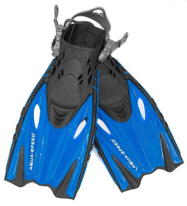 Ласти Aqua Speed Bounty для снорклінгу та плавання (розмір 32/37, блакитні) | Дитячі регульовані ласти для плавання та тренувань