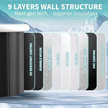 Коричнева ванна для криотерапії Cold Plunge Pro Next Gen - для спортсменів, ізольована, портативна, для відновлення