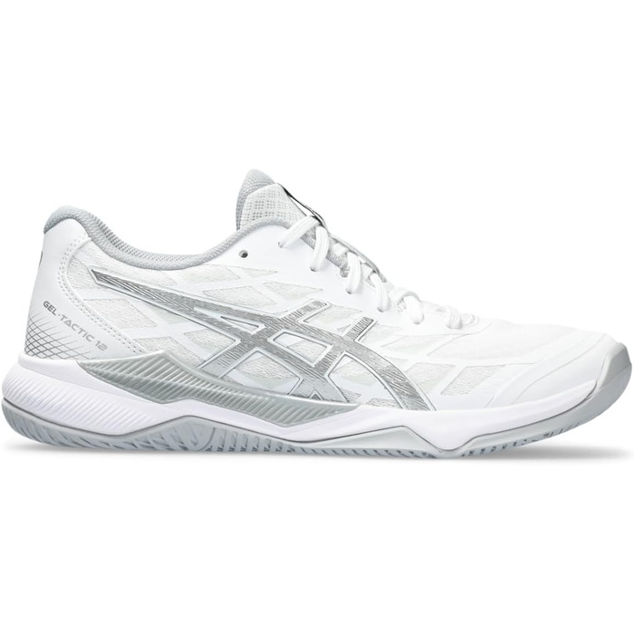 Жіноче спортивне взуття Asics Gel-Tactic 12 для залу, розмір 41.5 EU, білий та срібний