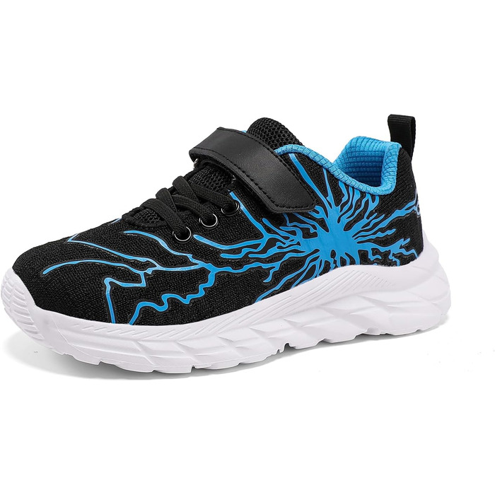 Дитячі кросівки для занять спортом: легкі, дихаючі, для хлопчиків та дівчаток, Mesh, Outdoor, Fitness, чорний, зелений, чорний/синій, 29 EU