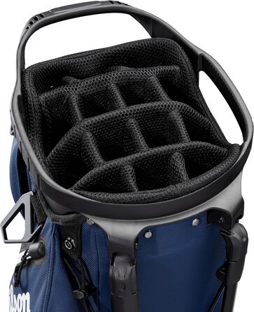 Сумка для гольфу Wilson Talus 14 з трьома ніжками (унісекс, доросла, темно-синій/білий)