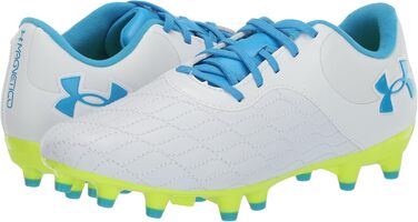 Кросівки футбольні Under Armour Magnetico Select 3.0 FG Unisex, 38.5 EU, білий/капрі жовтий, висока видимість