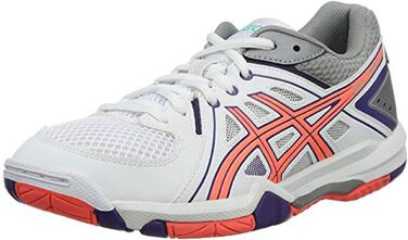Жіноче волейбольне взуття Asics Gel-Task, білий, блакитний, корал, фіолетовий (42.5 EU)