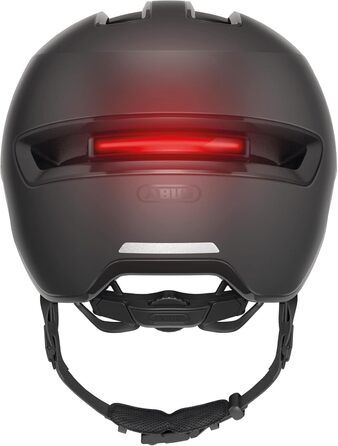 Велосипедний шолом ABUS HUD-Y з магнітним LED-ліхтарем, магнітною застібкою, для міста, унісекс, розмір M (54-58 см), бежевий (шампань голд)