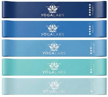 Гумові еспандери Resistance Bands 5 шт. Набір для фітнесу з натурального латексу в сумці (Сині)