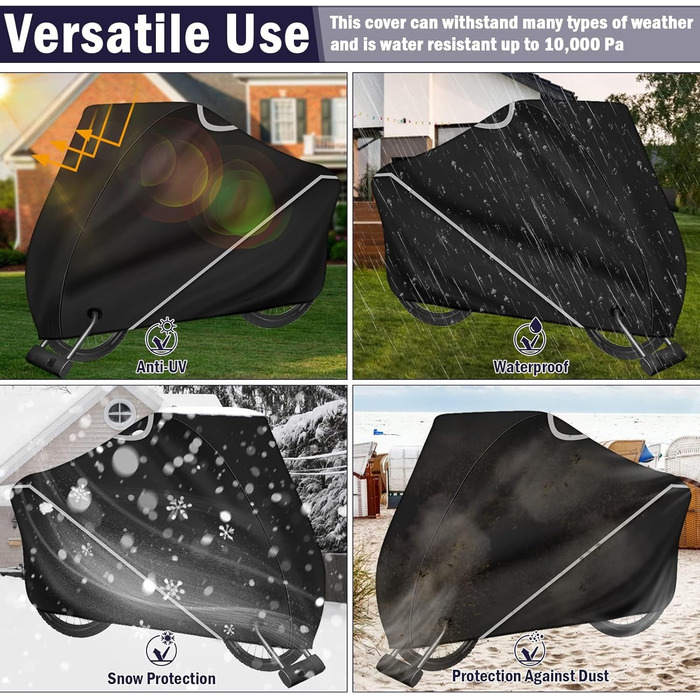 Водонепроникний чохол для велосипедів на 2 велосипеда, 210D Oxford, захист від дощу, 200x110x90 см