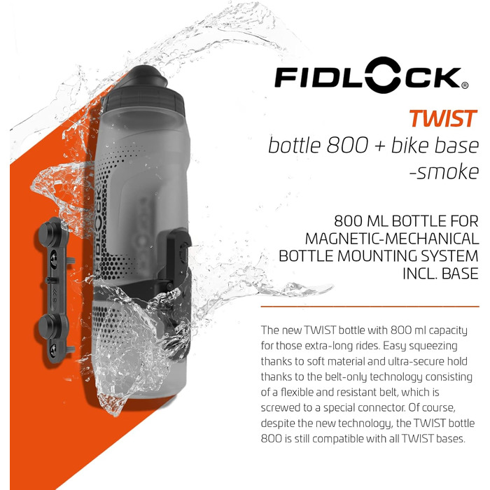Пляшка для води Twist Bottle 800 мл з кріпленням для велосипеда