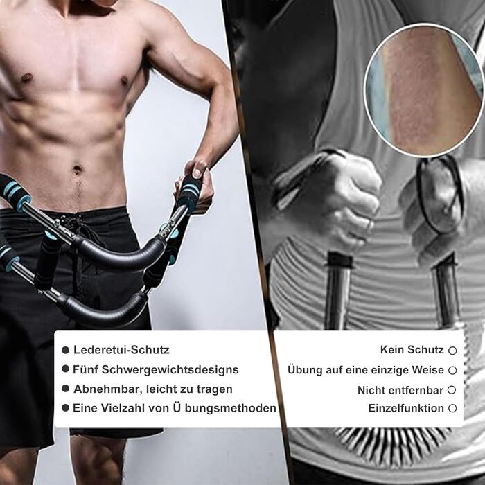 Тренажер для рук Twister Armtrainer, регульований, для дому, офісу та подорожей (30-50 кг), синій