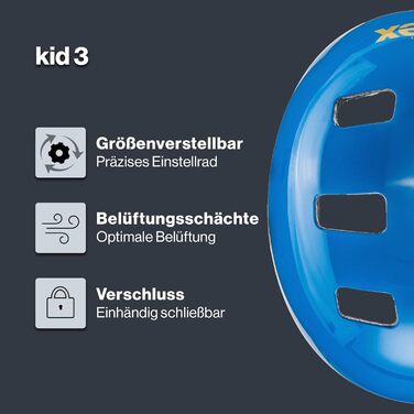 Дитячий велосипедний шолом uvex Kid 3, регулювання розміру, міцний корпус, знімна підкладка