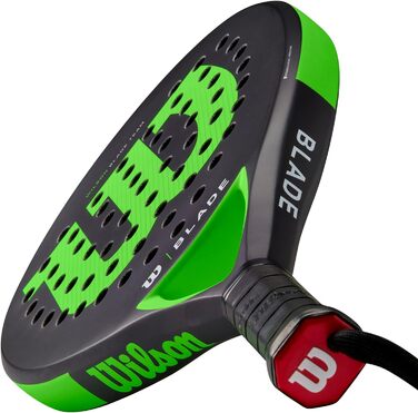 Падельна ракетка Wilson Blade Team v2, скловолокно/EVA, 370 г, чорна/неонова зелена