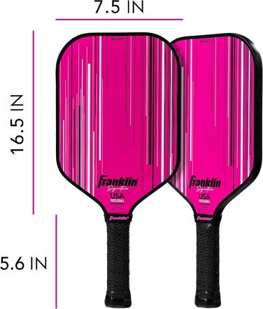 Професійна ракетка для піклболу Franklin Sports Signature Series з покриттям MaxGrit, турнірна, USAPA сертифікат