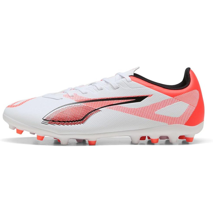 Кросівки футбольні PUMA Ultra 5 Play Mg з підсвічуванням, 41 EU, білий/чорний/червоний