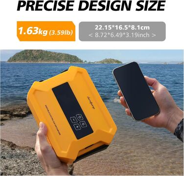 Електричний насос для SUP-дошки dwndpump 20 PSI: інтелектуальний двоступеневий компресор для надування та здування, портативний акумуляторний насос для сапбордів, човнів та кемпінгових наметів, помаранчевий