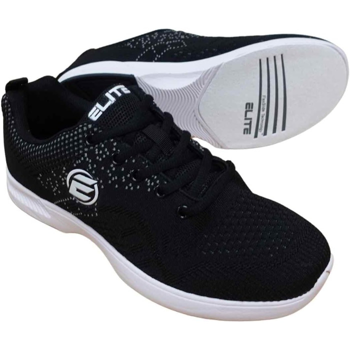 Жіноче взуття для боулінгу ELITE Comfort - універсальні підошви, ультралегка сітка, спортивний стиль (37 EU, Чорний)