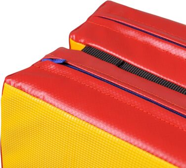 Складаний гімнастичний мат Grevinga Fun 200x100x8 см, жовто-червоний, RG35