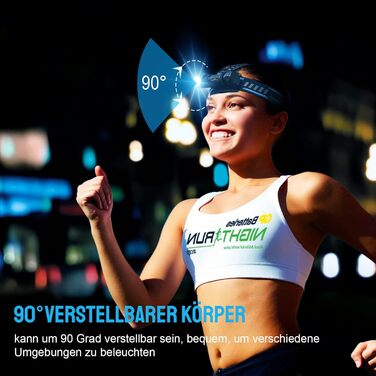 Ліхтар на голову LED TrustFire MC18 - 1200 Люмен, водонепроникний, 5 режимів, для бігу, з налобним ремінком, синій/чорний