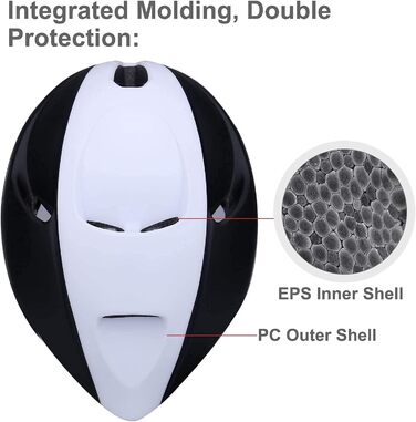 Велосипедний шолом Shinmax для чоловіків і жінок з LED підсвіткою, USB-зарядка, знімний магнітний козирок, легкий міський шолом для дорослих, регульований, чорний/білий, 57-62 см