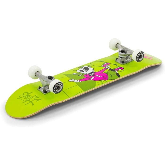 Скейтборд Enuff Skully Mini 7.75'' зелений, для дорослих, унісекс, повна комплектація