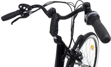Електровелосипед Denver Discovery E4000, міський, 26 дюймів, Shimano 6 швидкостей, для жінок, чорний