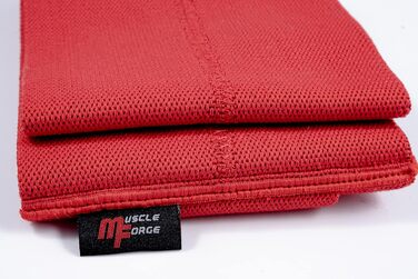 MuscleForge Слінгшот для жиму лежачи, еластична підтримка для пауерліфтингу та бодібілдингу, бинт на лікті, 60-100 кг, червоний