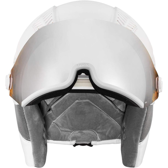 Гірськолижний шолом uvex HLMT 600 Visor для дорослих, білий матовий, 53-55 см