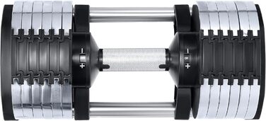 Регульована гантель - гантель з підставкою, компактна гантель для жінок та чоловіків, тренування та фітнес вдома, 6 рівнів ваги 2-24 кг