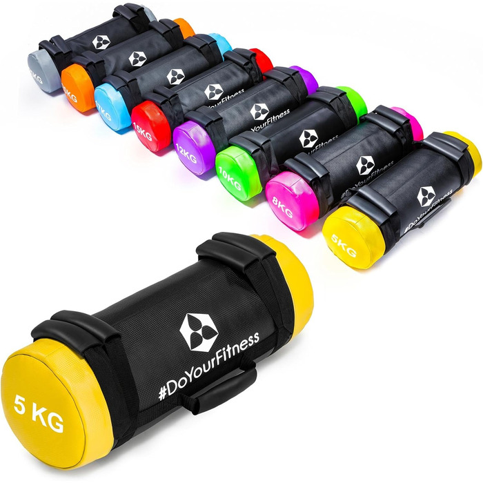 Фітнес мішок Power Bag Carolous 5-30 кг для функціонального тренування, силових і кардіо вправ, нейлонова оболонка з посиленими швами