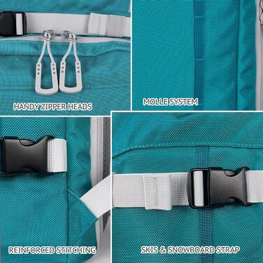 Рюкзак для лижних черевиків та шолома Unigear, сумка для лиж, ковзанів, сноуборду, інлайн-ковзанів, бірюзовий