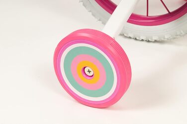 Дитячий велосипед Peppa Pig 14 дюймів з допоміжними колесами, кошиком і сидінням для ляльки, для дітей 4-6 років, кольоровий
