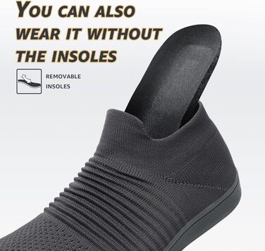 ELAPHURUS Легкі дихаючі кросівки для ходьби без шнурів (унісекс), зелені (45 EU, сірий)