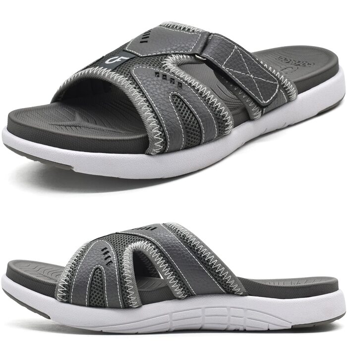 Чоловічі спортивні сандалі COFACE для відновлення після тренувань, підтримка склепіння стопи, ортопедичні, розмір 42 EU, сірі
