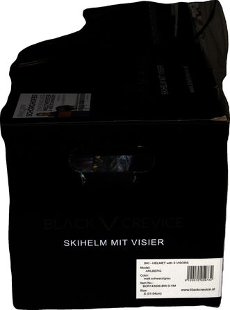 Лижний шолом Black Crevice Arlberg з 2 візорами, S (51-54 см), чорний