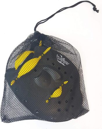 Пальмарі Професійні плавальні палетки з гумкою для тренувань у басейні, чорний/жовтий